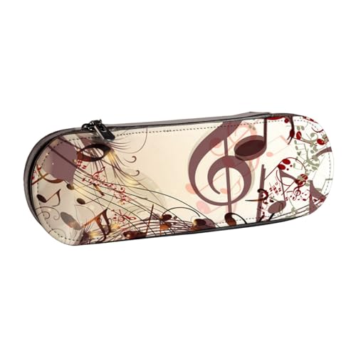 Hnnkloy Leder-Federmäppchen-Organizer zur Aufbewahrung von Schreibwaren und Musiknoten von Hnnkloy