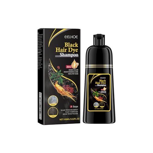 Haarfärbeshampoo 100ml, 3 in 1 Pflanzliche Haarfarbe Shampoo, Haarfarbe Shampoo Schwarz Gegen Graue Haare Abdecken, Enthält Ginseng Extrakt für Männer und Frauen Haarfärbeshampoo 100ml, 3 in 1 Pflanzliche Haarfarbe Shampoo, Haarfarbe Shampoo Schwarz Gegen Graue Haare Abdecken, Enthält Ginseng Extrakt für Männer und Frauen von Hnonoxy