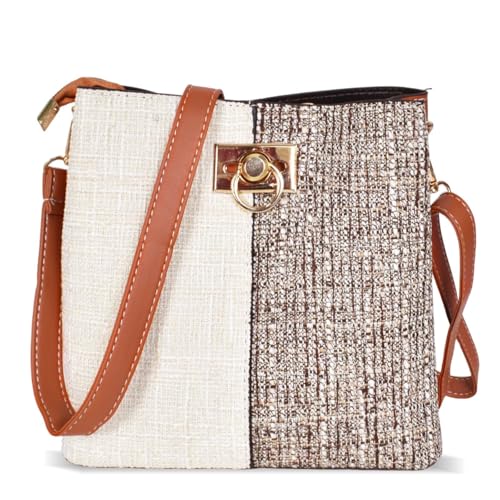 Hnonoxy Kleine Umhängetasche Damen Leder Crossbody Bag, Stylische Handtasche mit Verstellbarem Gurt, Damen-Umhängetaschen PU Leder Crossbody Bag Mädchen Handtasche mit Abnehmbarem Schultergurt von Hnonoxy