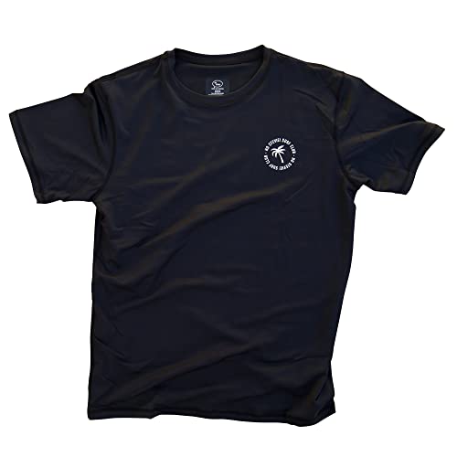 Ho Stevie! Herren Rash Guard – Kurzarm Loose Fit Surf Swim Shirt – UV-Schutz UPF 50+, Schwarz, 4XL von Ho Stevie!