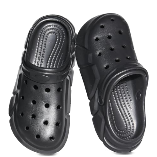 HoEase Mädchen Clog Gartenschuhe Slip-on Slide Sandalen Strand Wasserschuhe für kleine Kinder/große Kinder, Schwarzer Schmetterling, 5.5 Big Kid HoEase Mädchen Clog Gartenschuhe Slip-on Slide Sandalen Strand Wasserschuhe für kleine Kinder/große Kinder, Schwarzer Schmetterling, 5.5 Big Kid von HoEase