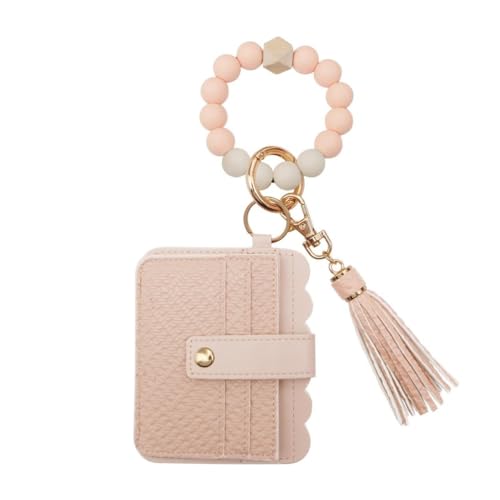 Brieftasche mit Armband, Slim Wallet mit Münzfach, Handtasche, Crossbody & Messenger Bag in Einem - Hochwertige Damenhandtasche zum Umhängen (Rosa) von HoGeGe