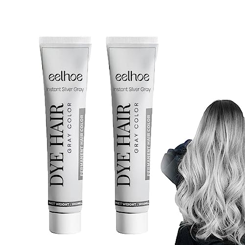 Graue Haare Wachs Farbe, Instant Haarcreme, Frisur Creme Haar Pomaden, Haarfarbe Wachs Instant, Haarfärbemittel, Frisur Creme Unisex, für Weihnachten Halloween-Partys für Männer und Frauen (2PC) von HoGeGe