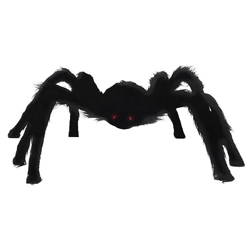 Große Schwarze Haarige 30cm Spinne/Tarantula für Halloween Spuk Dekor Gruselige Halloween-Dekoration, Halloween Deko Riesen Spinne Gruselige Plüsch Spider (1PC) von HoGeGe