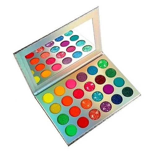 Lidschatten Palette im Dunkeln leuchten, 24 Farben Lidschatten Palette Makeup Palette, Eyeshadow Palette Matt und Schimmernde - Make Up Palette Hohe Farbwiedergabe für Augen,Gesicht,Körper von HoGeGe