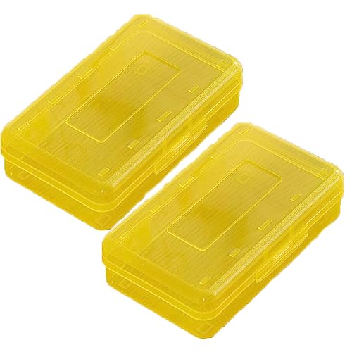 Stiftebox Aufbewahrungsbox Plastikmäppchen Box mit Deckel Snap Closure Bleistiftbox aus Kunststoff Pinselmalstifte für Stifte Pinsel Studenten Schreibwaren, Transparent, Grosse Kapazität, 2PC (F) von HoGeGe