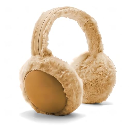 Faltbare Ohrenwärmer, Winter Wärmer Ohrenschützer Kälteschutz Ohrenschutz, Stirnband Plüsch Earmuffs, Kunstpelz Ohrenmuscheln Flauschige Ohrabdeckungen Bequemer Weicher für Damen Herren Kinder (Braun) von HoaaiGo