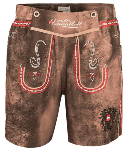 Hoamatkult Trachten Badehose – Lederhosen Optik Österreich Adler | Herren Badeshorts mit 4-Wege-Stretch, schnelltrocknend & wasserabweisend | Kultiges Design mit 3 Taschen | M von Hoamatkult