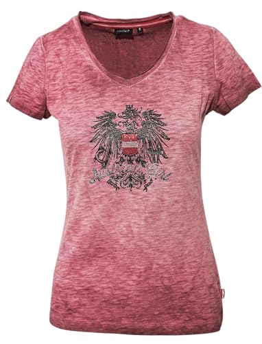 NEU! Austrian Girl Glitzer T-Shirt -Lass Dich verzaubern - Weicher Stoff, Perfekte Passform, Pflegeleicht, Langlebig, Ideal für Freizeit und Sport, Geschenk für Österreich-Fans (L, Rosa) von Hoamatkult