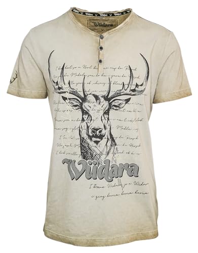 NEU! Wüdara T-Shirt Herren - Atmungsaktiver Stoff, Perfekte Passform, Pflegeleicht und Langlebig, Tolles Geschenk für Adler-Fans (L, Khaki) von Hoamatkult