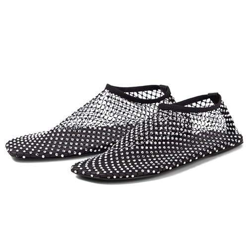HoanTiai Ballerinas mit Kristallverzierung, quadratischer Zehenbereich, Strass, flache Ballerina-Schuhe, bequem, lässig, glitzernd, flacher Schuh für Damen, Schwarz, 39 EU HoanTiai Ballerinas mit Kristallverzierung, quadratischer Zehenbereich, Strass, flache Ballerina-Schuhe, bequem, lässig, glitzernd, flacher Schuh für Damen, Schwarz, 39 EU von HoanTiai