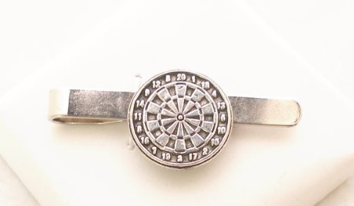 Dartscheibe Krawatte Clip (Slide) in feines englisches Zinn von Hoardersworld