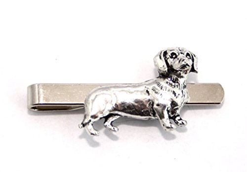 Hoardersworld Krawattenklammer Dackel Englisch Zinn handgefertigt mit Geschenkbox von Hoardersworld