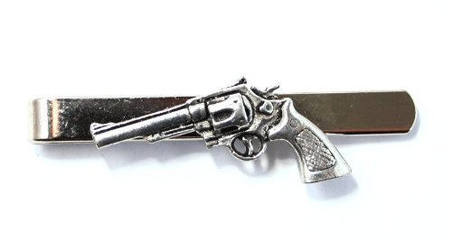 Hoardersworld Revolver Krawattenklammer mit sechs Shootern, englisches Zinn, in Geschenkbox von Hoardersworld