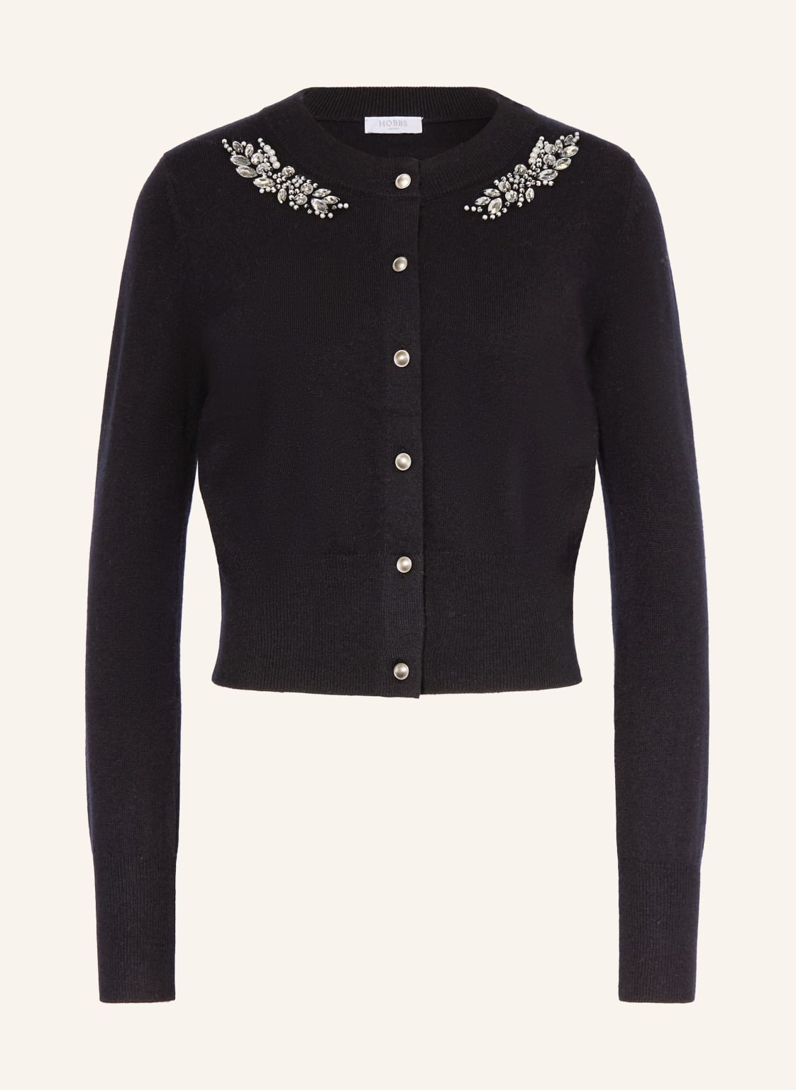 Hobbs Strickjacke Penelope Mit Schmucksteinen blau von Hobbs