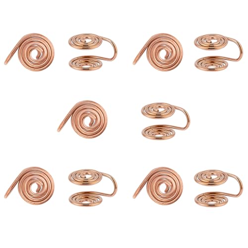Hobbspring 10 Stück Nicht Durchbohrte Edelstahl-Spiralohrringe Roségold Nicht Piercing Ohrringe Schmuck Druck Ohrringe Für Keloide Spiralmuster Ohrringe für Frauen Und Männer von Hobbspring