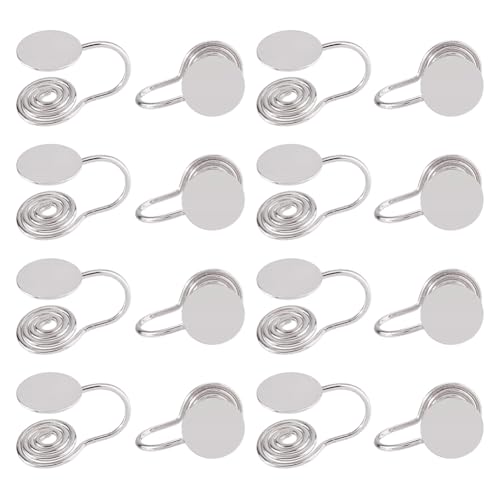 Hobbspring 16 Stück Druckohrringe Für Keloide Messing Clip Ohrringe Spiral Ohrring Ohne Ohrloch Platin Kompressionsohrring Verstellbare Keloid Ohrringe Für Frauen Männer Und Damen von Hobbspring