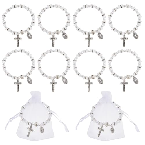 Hobbspring 24 Stück Perlen Stretch Rosenkranzarmband Rosenkranz Perlenarmband Mit Netzbeuteln Taufe Kommunion Muschelarmbänder Katholische Armbänder In Muschelfarbe Mit Kruzifix Für Frauen Hobbspring 24 Stück Perlen Stretch Rosenkranzarmband Rosenkranz Perlenarmband Mit Netzbeuteln Taufe Kommunion Muschelarmbänder Katholische Armbänder In Muschelfarbe Mit Kruzifix Für Frauen von Hobbspring