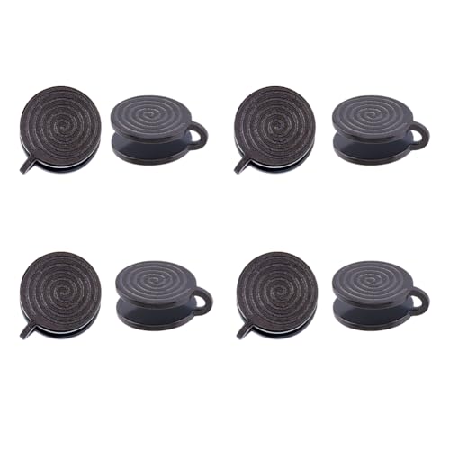 Hobbspring 8 Stück Nicht Durchbohrte Edelstahl-Spiralohrringe Druck Ohrringe Für Keloide Schwarz Nicht Piercing Ohrringe Schmuck künstliches Piercing für Männer und Frauen von Hobbspring