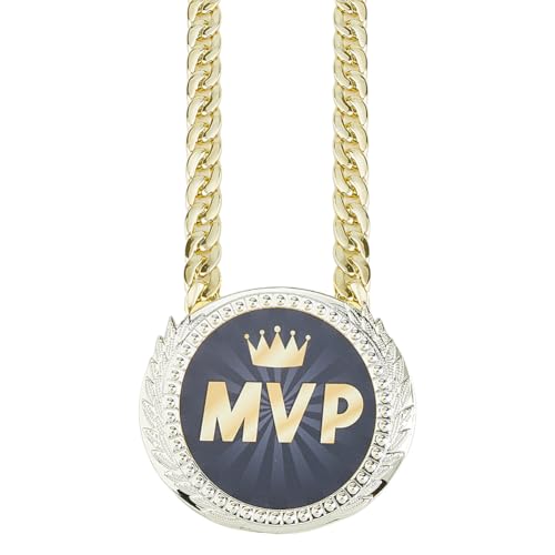 Hobbspring Sports MVP Turnover Kette Medaille Beschichtung Kunststoff Flach Rund Nr. 1 Goldmedaillen Auszeichnung Für Sport Halskette Basketball Fußball Wettbewerbe Preis Für Erwachsene Spielerteams von Hobbspring