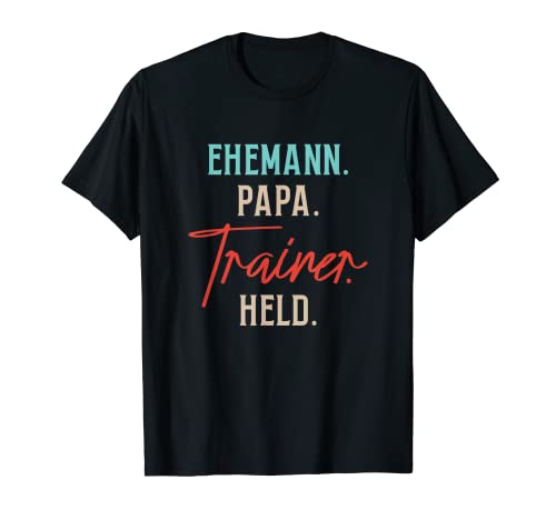 Herren Ehemann Papa Fußball Trainer Held Coach Fussball Spieler T-Shirt von Hobby Beruf Mannschaft Instrukteur Sport Geschenke