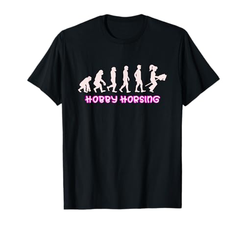 Evolution Hobby Horse & Pferd Reiter Hobby Horsing Kinder T-Shirt von Hobby Horsing I Hobby Horse Zubehör