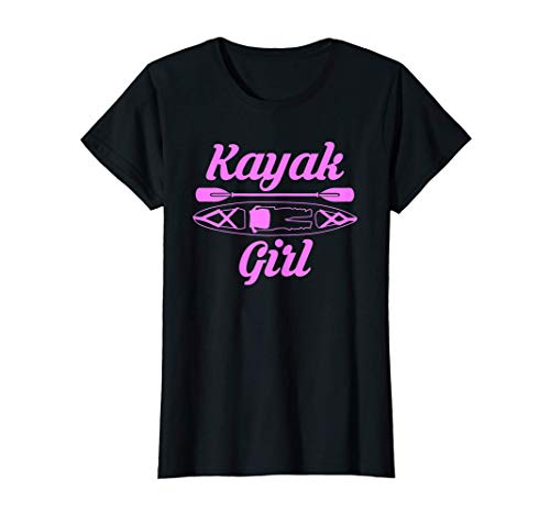 Girl Mädchen Kayak Paddelboot Geschenk Kajak Kajakfahrerin T-Shirt Girl Mädchen Kayak Paddelboot Geschenk Kajak Kajakfahrerin T-Shirt von Hobby Sportart Wassersport Paddel-Sport Geschenke
