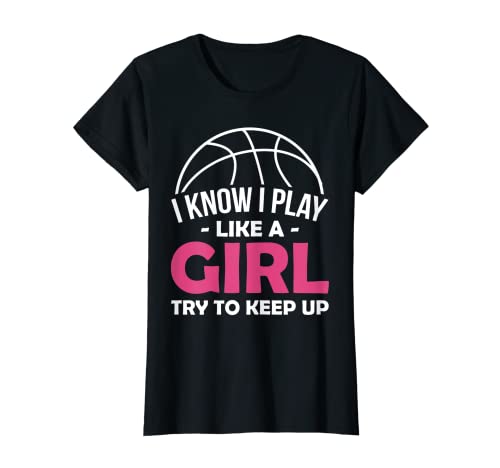 Damen Girl Mädchen Basketball Basketballspielerin Basketballerin T-Shirt von Hobby Sportarten Ballsportarten Verein Geschenke