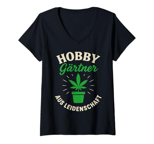Damen Hobby Gärtner Aus Leidenschaft Topf Pflanze T-Shirt mit V-Ausschnitt Damen Hobby Gärtner Aus Leidenschaft Topf Pflanze T-Shirt mit V-Ausschnitt von Hobbygärtner Leidenschaft Pflanzenliebhaber