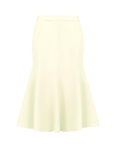 Hobemty Damen Elegant Bürorock Hoher Taille Rüschen Fischschwanzrock Beige M von Hobemty