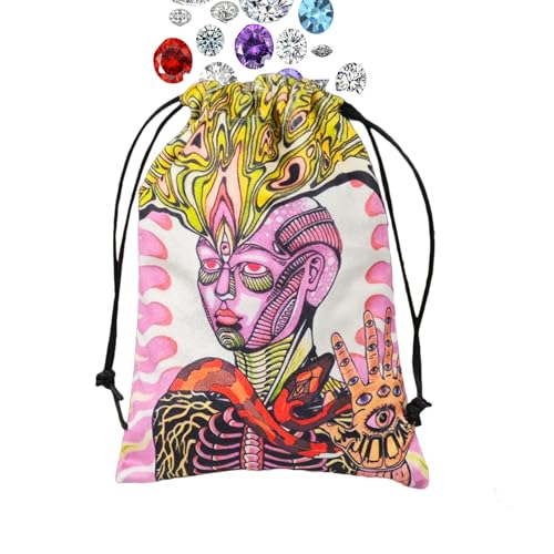 Hobngmuc Tarot Tasche | Tarotkarten Samt Aufbewahrungstasche | Schützende Umhüllung Organizer Für Wahrsagerei Zubehör | Für Würfel Kristall Rune Enthusiasten Anfänger Jugendliche Erwachsene Reise von Hobngmuc