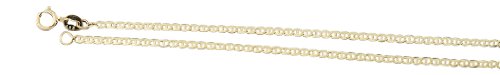 Hobra-Gold Goldkette 585 Ankerkette flache geschliffene Kette Gold 14 Kt Halskette 50 cm von Hobra-Gold