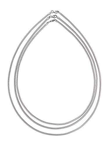 Hobra-Gold Halsreif Silber 925 Omega Silberreif 42 45 50 cm Tonda 2 mm Collier Silberkette (50) von Hobra-Gold