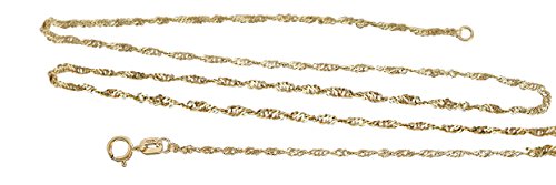 Hobra-Gold Kette Gold 333 Singapurkette 45 cm feine Halskette 1,4 mm Ø Goldkette 8 Kt. von Hobra-Gold