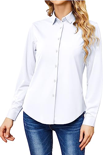 Hocaies Bluse Damen Hemd Damen Hemdbluse Damen Basic Shirt mit Knopleiste Oberteile Slim Fit Formelle Blusen Arbeitshemd mit Reverskragen Hocaies Bluse Damen Hemd Damen Hemdbluse Damen Basic Shirt mit Knopleiste Oberteile Slim Fit Formelle Blusen Arbeitshemd mit Reverskragen von Hocaies