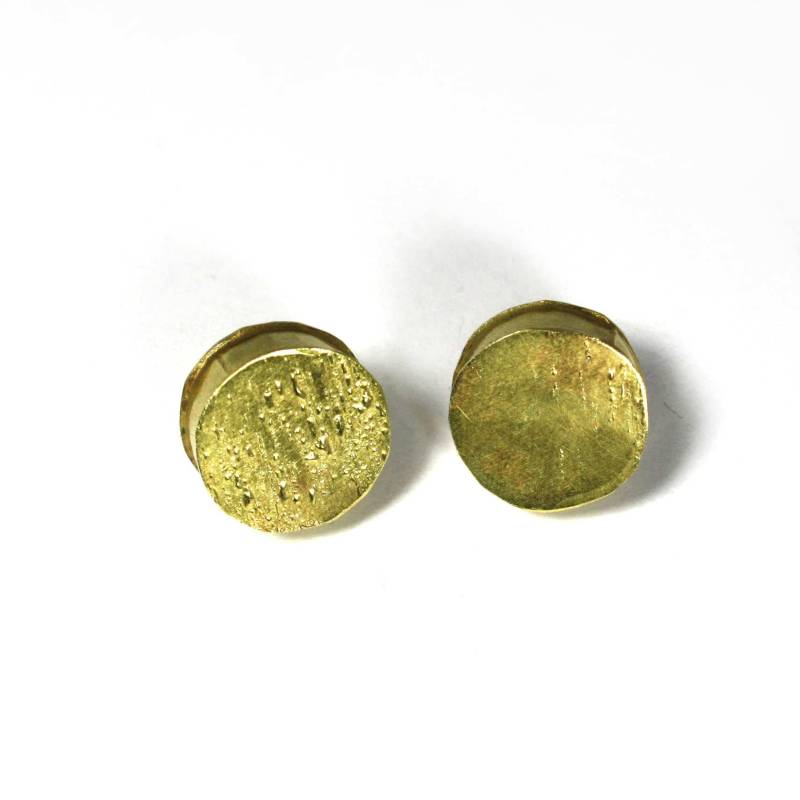 Ohrstecker 750 Gelbgold Hohl Montiert von HochglanzundMatt