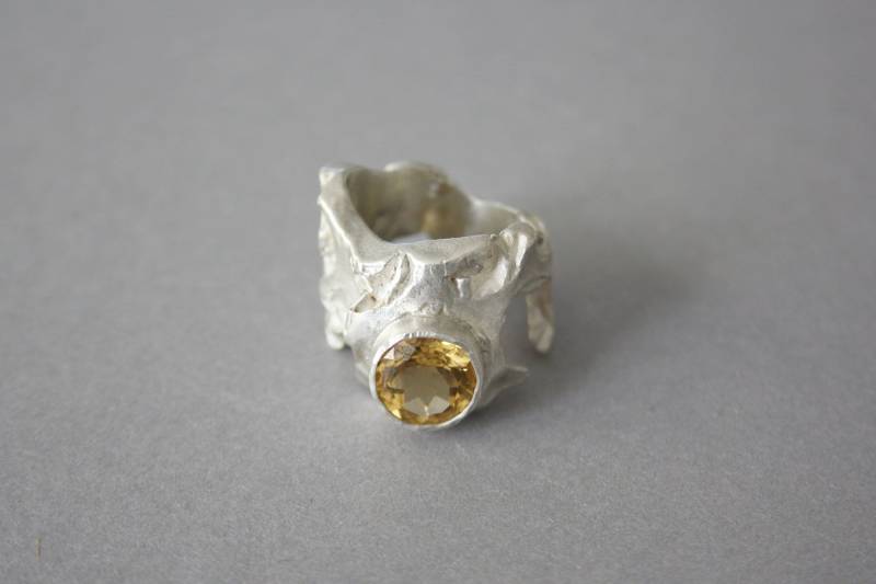 Ring 925Er Silber Mit Citrin Gr. 54 von HochglanzundMatt