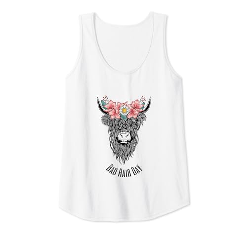 Damen Hochlandrind Kuh Bad Hair Day Frisör Friseur Blumen Stylist Tank Top Damen Hochlandrind Kuh Bad Hair Day Frisör Friseur Blumen Stylist Tank Top von Hochlandrind Tiere Kuh Kuhl Kühe Spruch Landwirtin