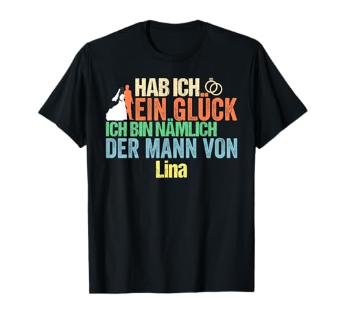 Herren Lina Name Hochzeit Hochzeitstag Ehe Partner T-Shirt Herren Lina Name Hochzeit Hochzeitstag Ehe Partner T-Shirt von Hochzeit Partner Designs mit lustigem Spruch