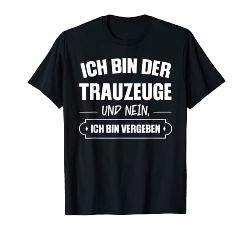 Herren Ich bin der Trauzeuge Trauzeuge Hochzeit T-Shirt Herren Ich bin der Trauzeuge Trauzeuge Hochzeit T-Shirt von Hochzeit & Trauzeugen Geschenk