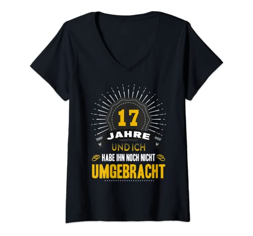 Damen 17ter Hochzeitstag Ehefrau 17 Jahre Ehe Orchideenhochzeit T-Shirt mit V-Ausschnitt Damen 17ter Hochzeitstag Ehefrau 17 Jahre Ehe Orchideenhochzeit T-Shirt mit V-Ausschnitt von Hochzeitsgeschenk Ehemann Ehefrau Geschenk Paare