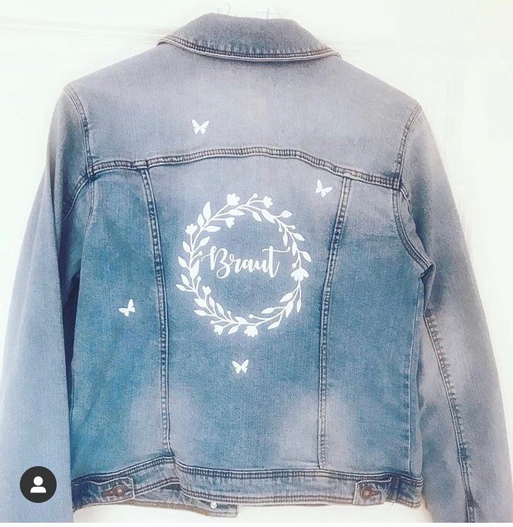 Bügelbild Bride, Braut, Wife, Team Braut/Jeansjacke Bügelbild Bride, Braut, Wife, Team Braut/Jeansjacke von Hochzeitsimpression