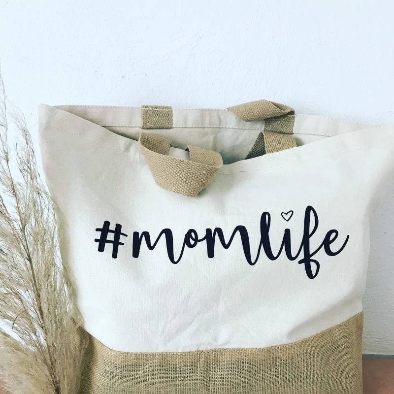 Tasche Momlife, Dog Mom Oder Wunschtext von Hochzeitsimpression