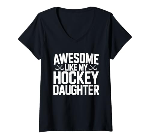Damen Five Hole Hockey Für Vatertag T-Shirt mit V-Ausschnitt Damen Five Hole Hockey Für Vatertag T-Shirt mit V-Ausschnitt von Hockey Für Vatertag