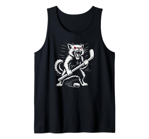 Angry Cat Eishockeyspieler-Design, Geschenk für Männer, Frauen, Kinder Tank Top Angry Cat Eishockeyspieler-Design, Geschenk für Männer, Frauen, Kinder Tank Top von Hockey Lover Team Coach Birthday Present Graphic