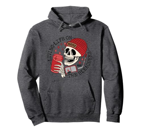 Living Life on The Bleachers Hockey Mama Retro Muttertag Pullover Hoodie Living Life on The Bleachers Hockey Mama Retro Muttertag Pullover Hoodie von Hockey Mama Coffe Skeleton Skull