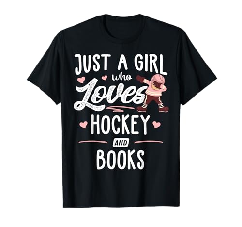 Just A Girl Who Loves Hockey And Books Geschenk Frauen T-Shirt Just A Girl Who Loves Hockey And Books Geschenk Frauen T-Shirt von Hockey Memme