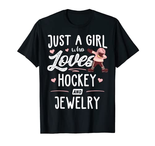 Just A Girl Who Loves Hockey und Schmuck-Geschenk für Frauen T-Shirt von Hockey Memme