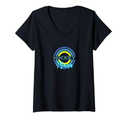 Damen Hockey Mama mit modernen Hockeykreisen T-Shirt mit V-Ausschnitt Damen Hockey Mama mit modernen Hockeykreisen T-Shirt mit V-Ausschnitt von Hockey Mom Merch