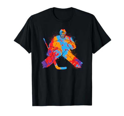 Hockeyspieler bunt Torwart Jungen Eishockey Torwart T-Shirt Hockeyspieler bunt Torwart Jungen Eishockey Torwart T-Shirt von Hockey Sports Ice Hockey Player